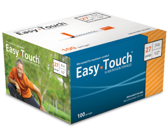 Easy Touch® Insulin Syringe 27G x ½’’, 0.5cc