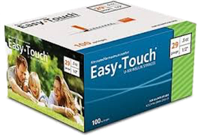Easy Touch® Insulin Syringe 29G x ½’’, 0.5cc