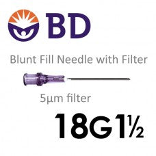 BD™ Blunt Fill Needle with Filter 18G x 1 ½