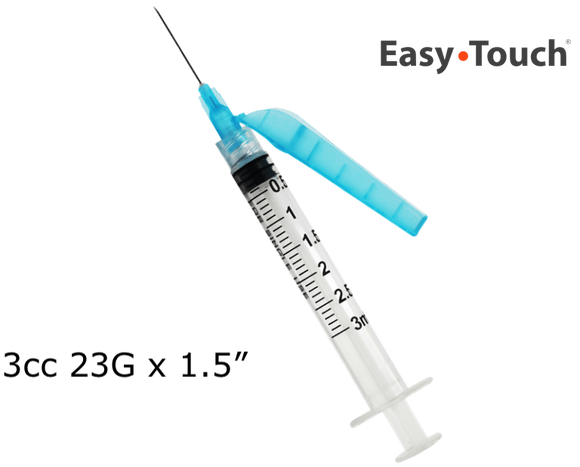 Easy Touch® 3cc Fluringe with Needle 23G x 1.5