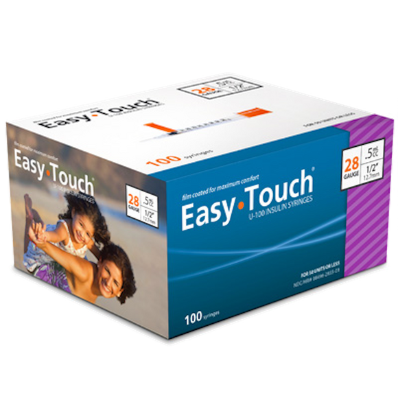 Easy Touch® Insulin Syringe 28G x ½’’, 0.5cc