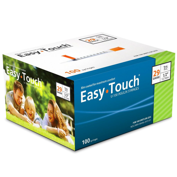 Easy Touch® Insulin Syringe 29G x ½’’, 1cc