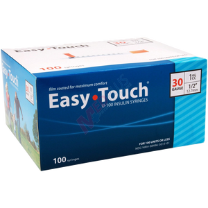 Easy Touch® Insulin Syringe 30G x ½’’, 1cc