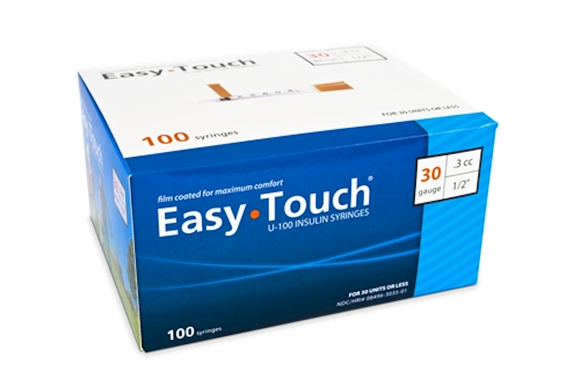 Easy Touch® Insulin Syringe 30G x  ⁵⁄₁₆’’, 0.3cc