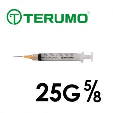 Terumo® Syringe With Needle 3cc with 25G x ⅝”
